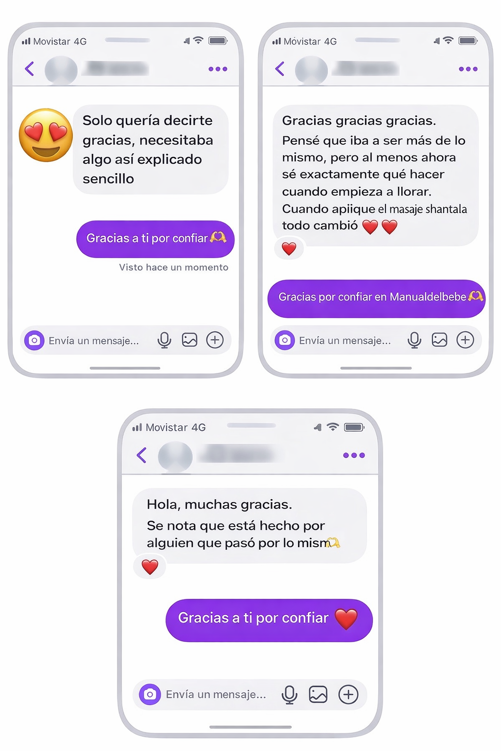 Mensajes reales de mamás sobre el método anticólicos